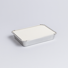Vaschetta in alluminio con coperchio 2 porzioni