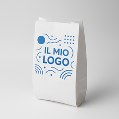 Sacchetti bianchi kraft personalizzati